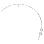 Una Angelic pendant and brooch Cushion cut, White, Mixed Plating